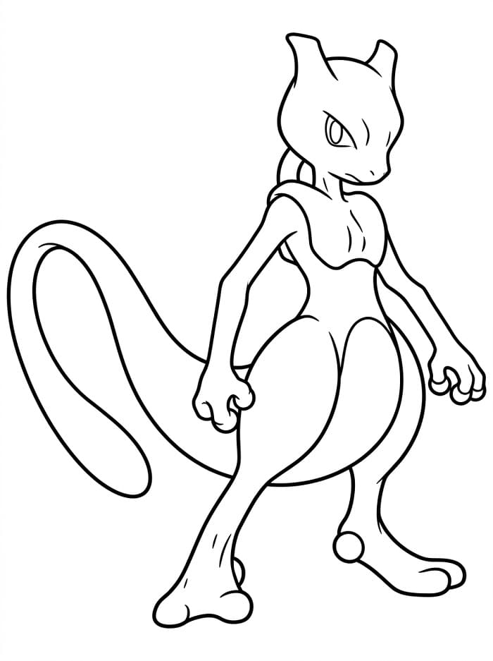 Mewtu in Pokémon ausmalbilder