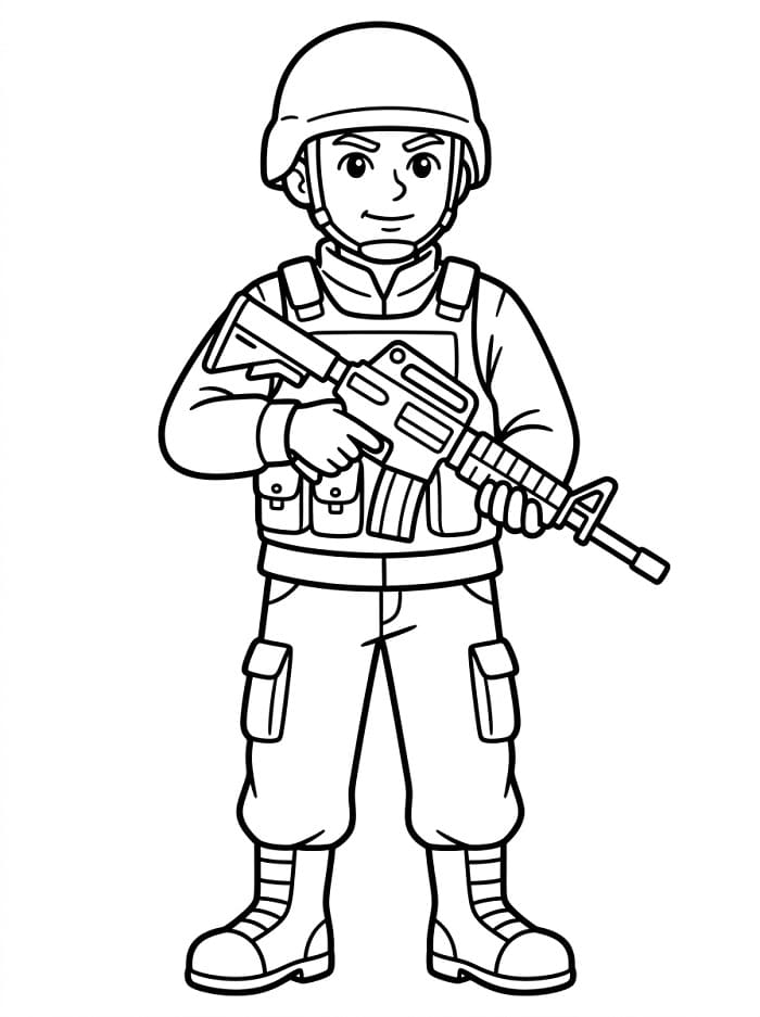 Militärsoldat ausmalbilder
