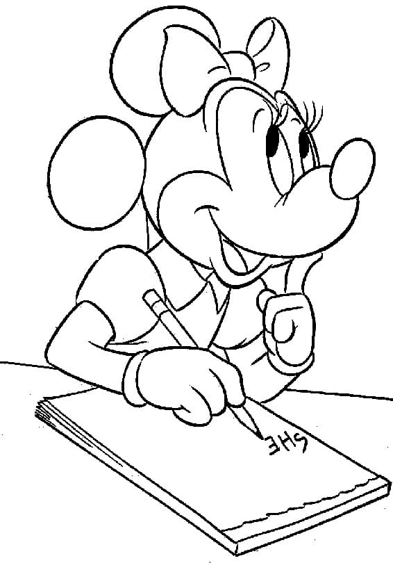 Minnie Maus zum Ausdrucken ausmalbilder