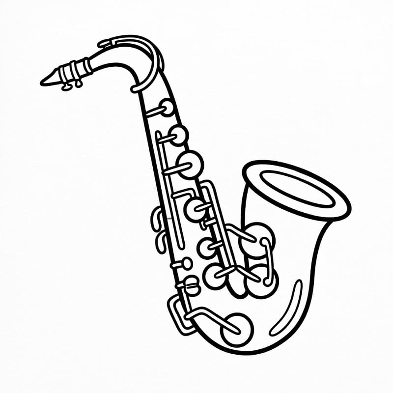 Musik Saxophon ausmalbilder