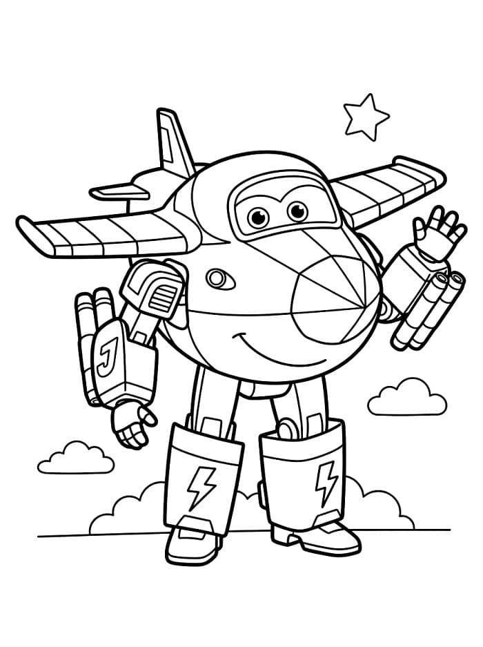 Nette Super Wings ausmalbilder