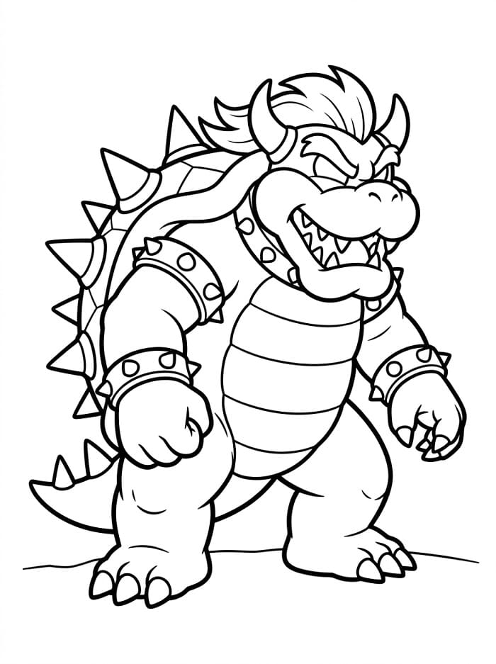 Netter Bowser ausmalbilder