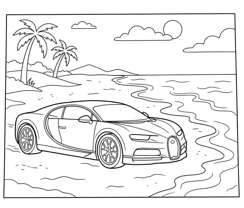 Netter Bugatti ausmalbilder