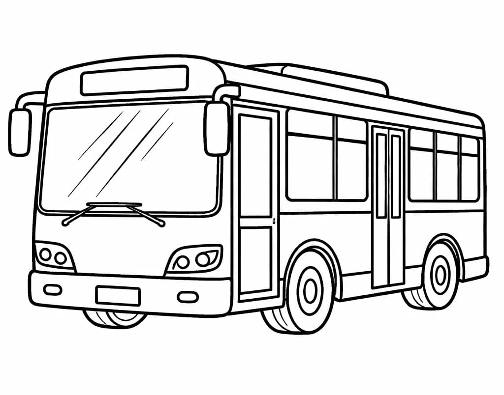 Netter Bus ausmalbilder