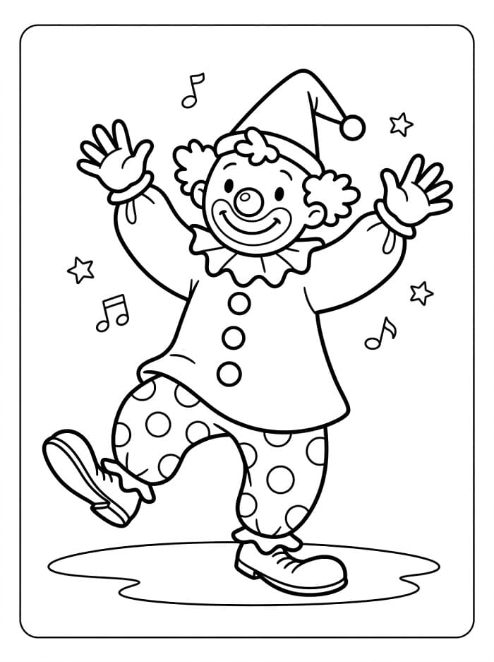 Netter Clown ausmalbilder