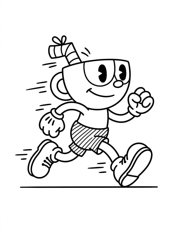 Netter Cuphead ausmalbilder