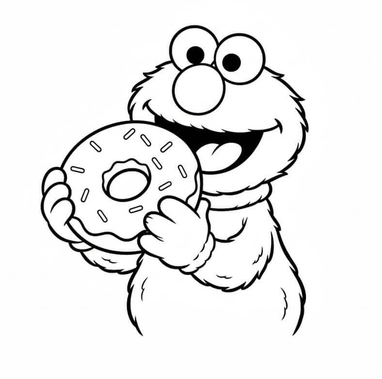 Netter Elmo ausmalbilder