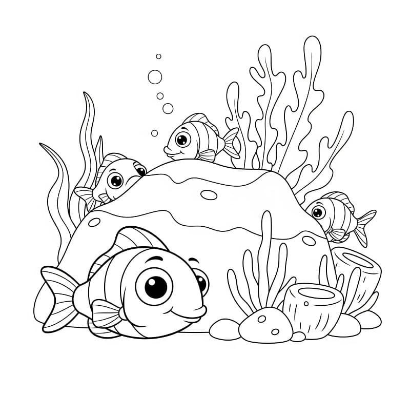 Netter Fisch ausmalbilder