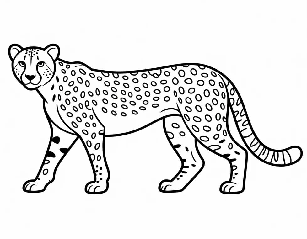 Netter Gepard ausmalbilder