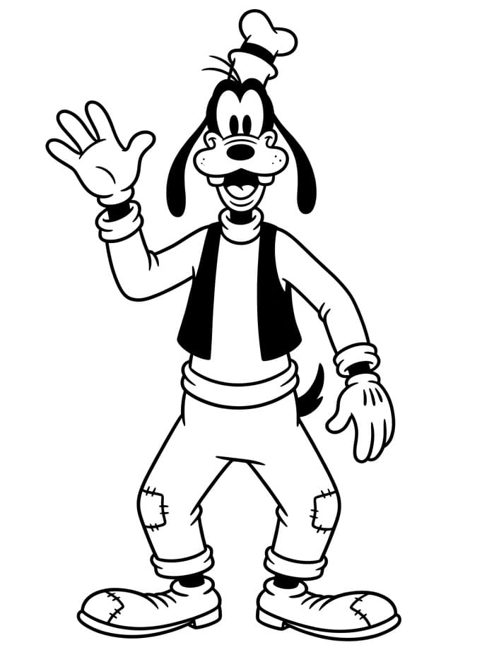 Netter Goofy ausmalbilder