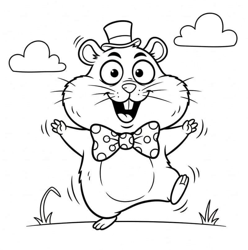 Netter Hamster ausmalbilder