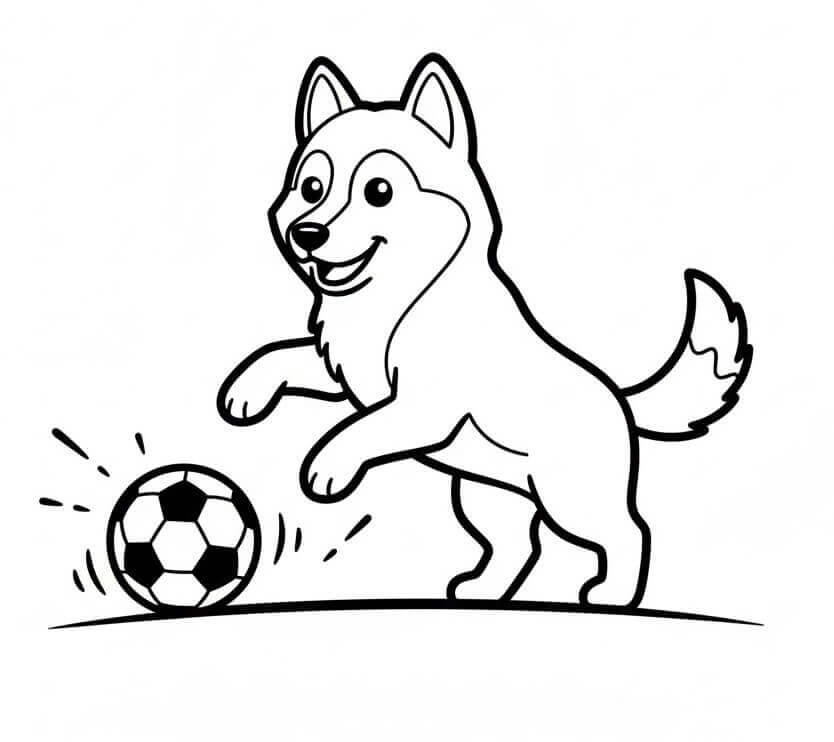 Netter Husky ausmalbilder