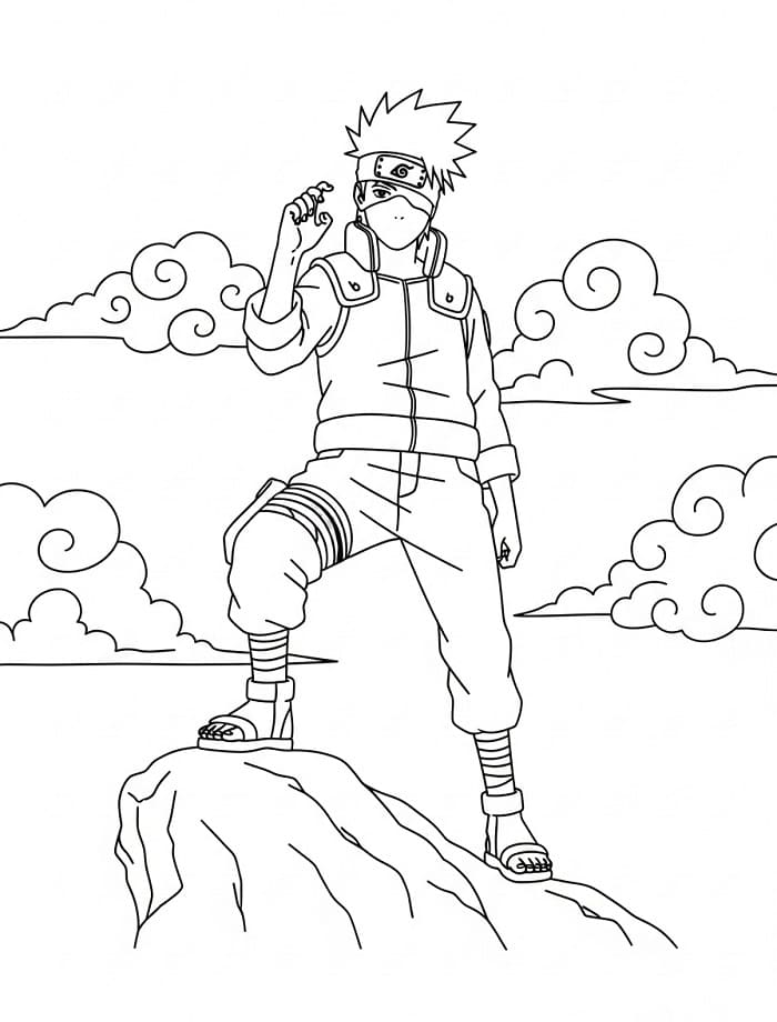 Netter Kakashi ausmalbilder