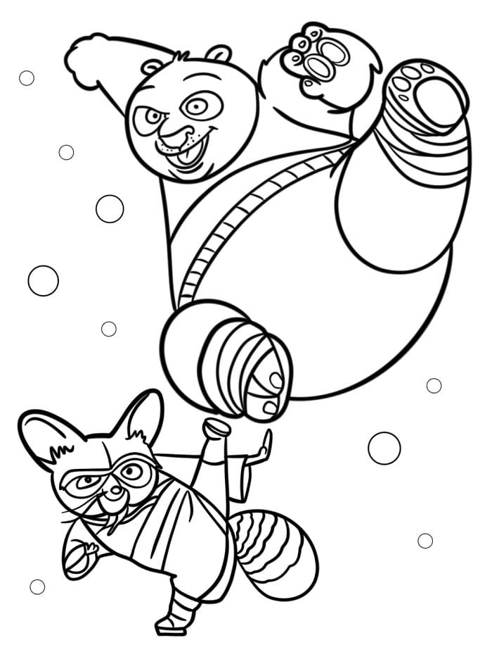 Netter Kung Fu Panda ausmalbilder