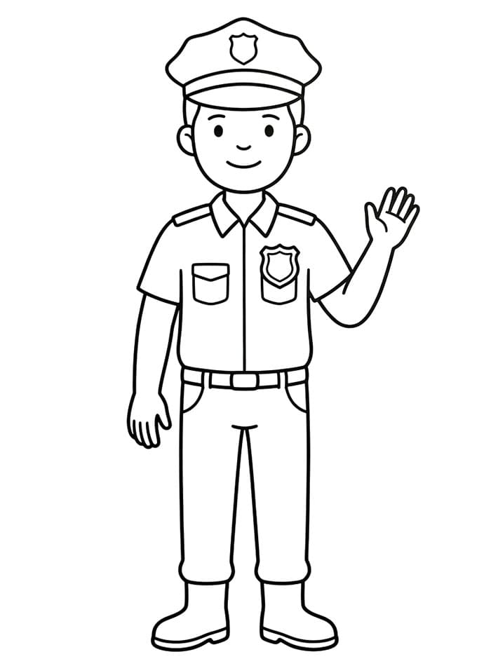 Netter Polizist ausmalbilder