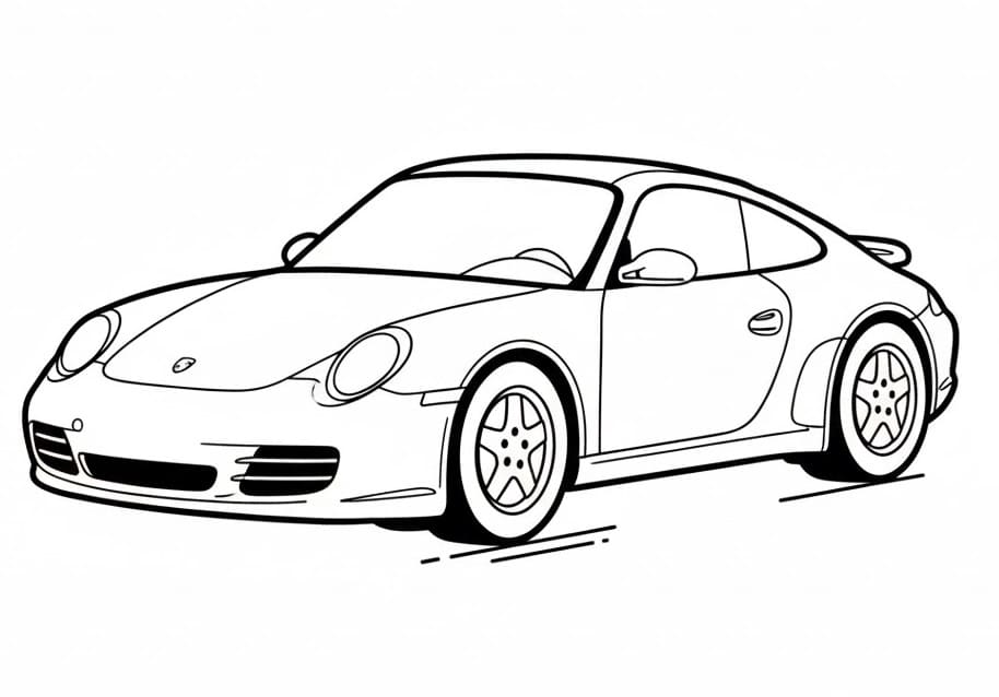 Netter Porsche ausmalbilder