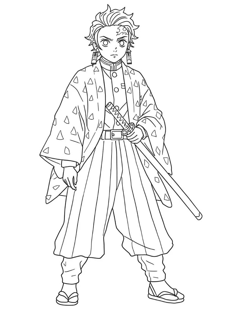 Netter Tanjiro ausmalbilder