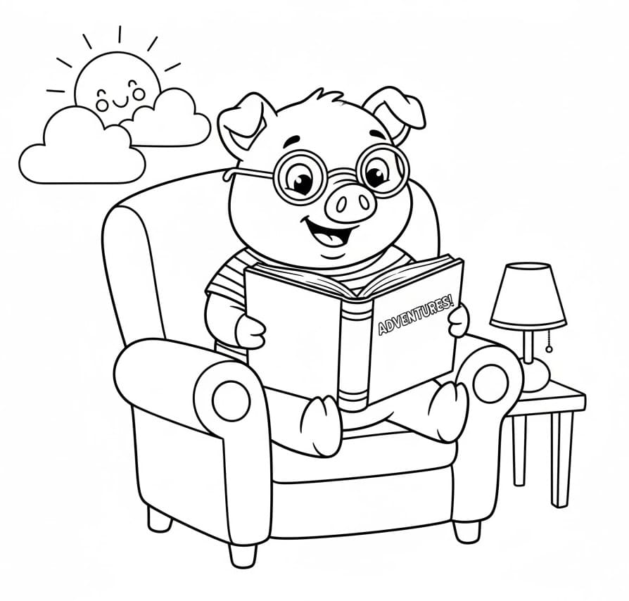 Nettes Schwein ausmalbilder