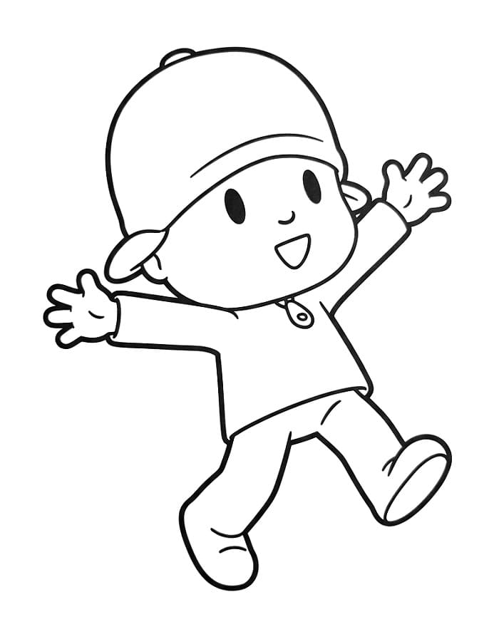 Niedliche Cartoon Pocoyo ausmalbilder