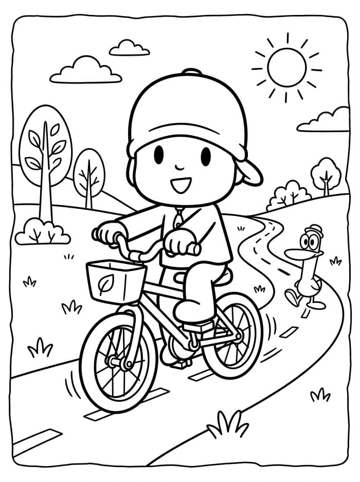 Niedliche Pocoyo ausmalbilder