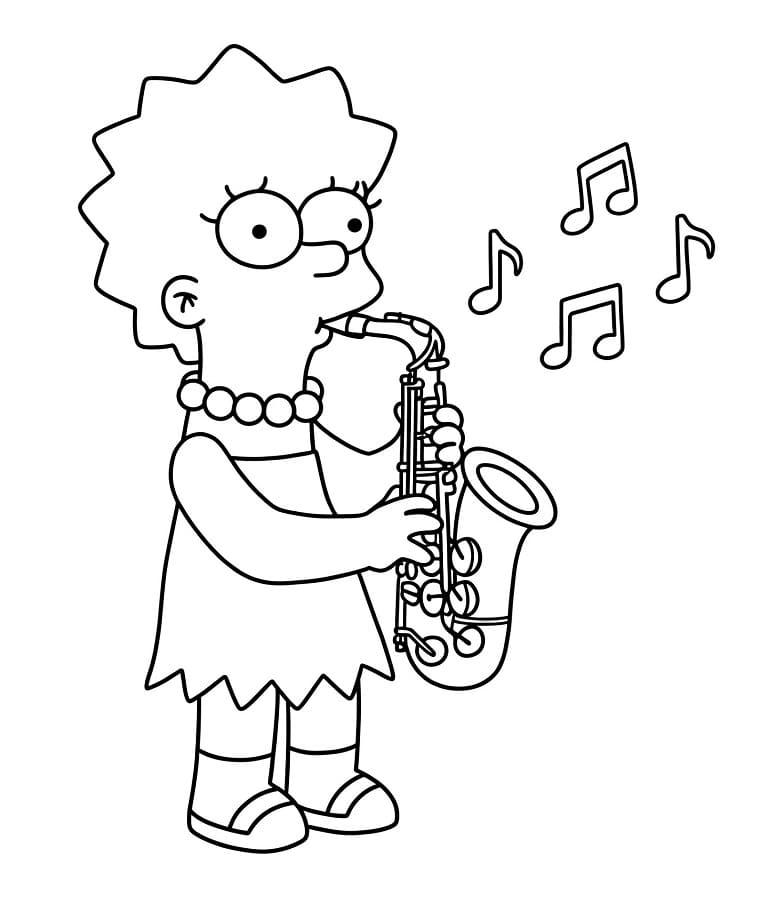 Niedliche Simpsons ausmalbilder