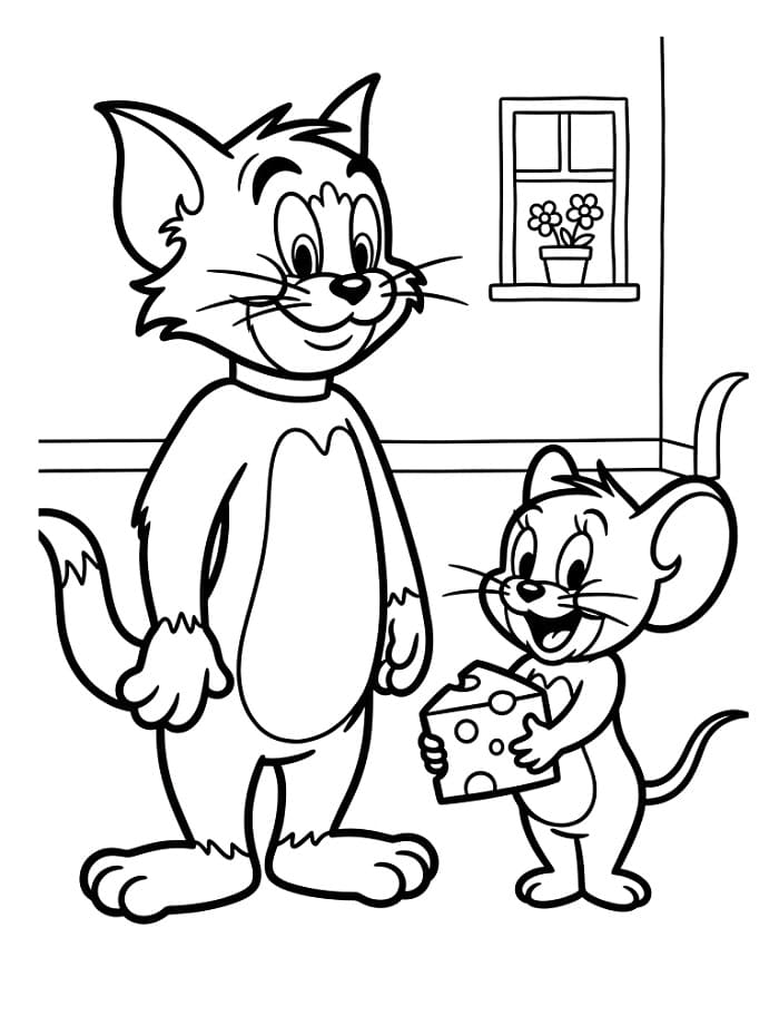 Niedliche Tom und Jerry ausmalbilder