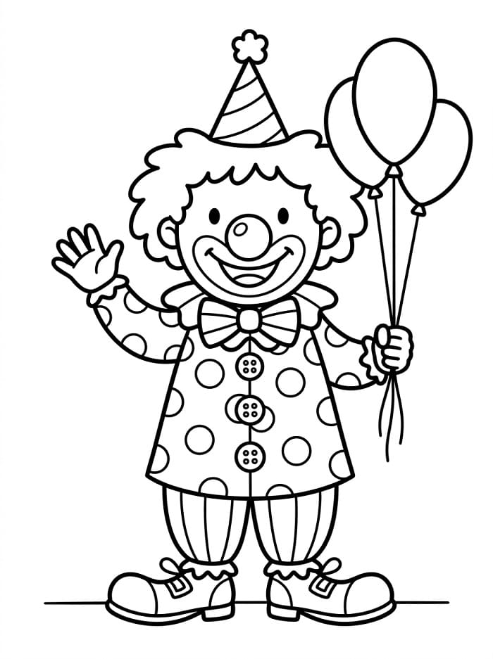Niedlicher Clown ausmalbilder
