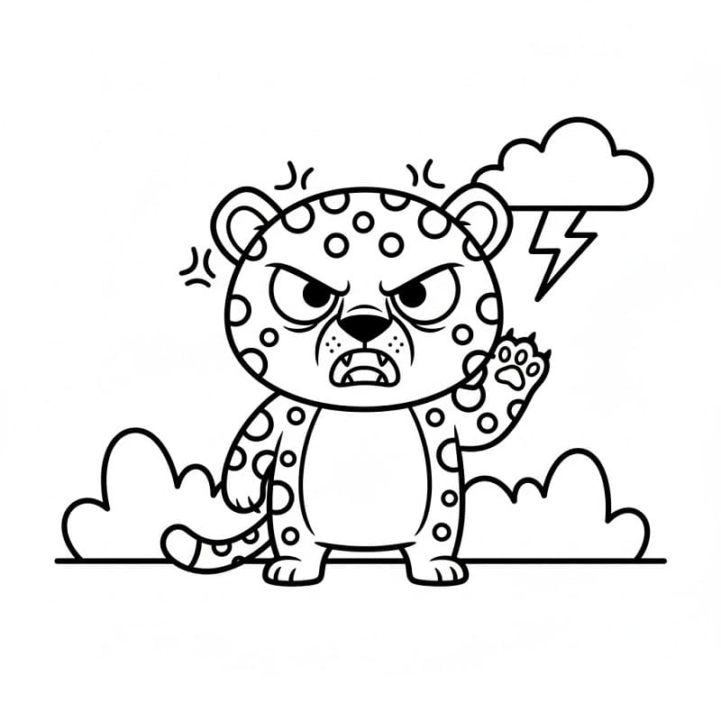 Niedlicher Gepard ausmalbilder