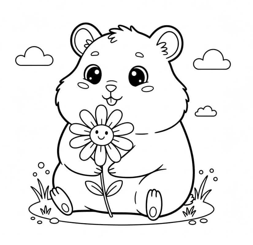 Niedlicher Hamster ausmalbilder