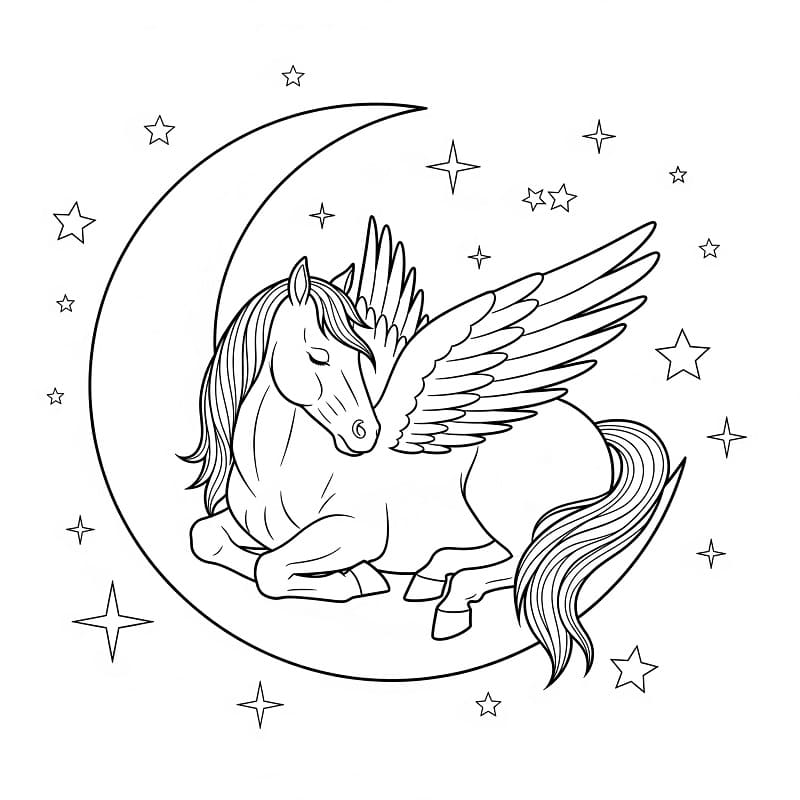 Niedlicher Pegasus ausmalbilder