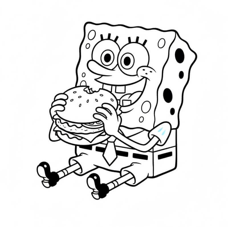 Niedlicher Spongebob ausmalbilder
