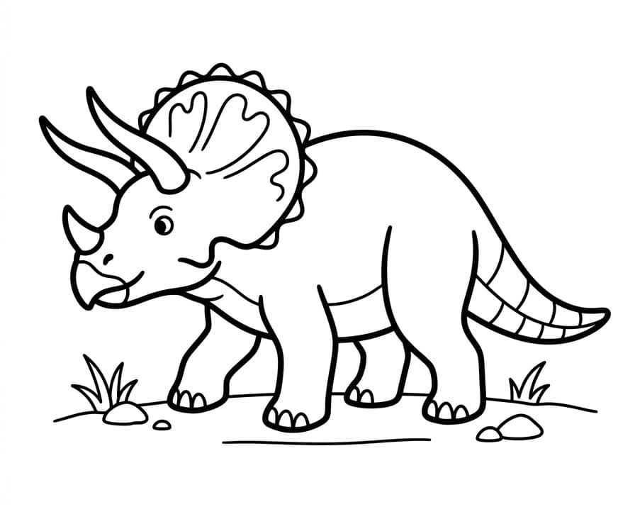 Niedlicher Triceratops ausmalbilder