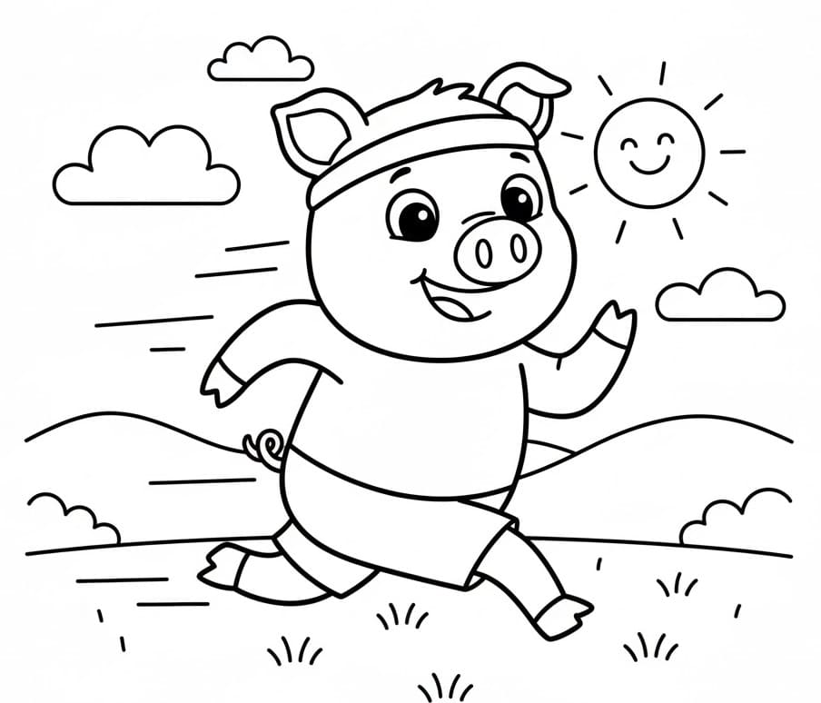 Niedliches Schwein ausmalbilder