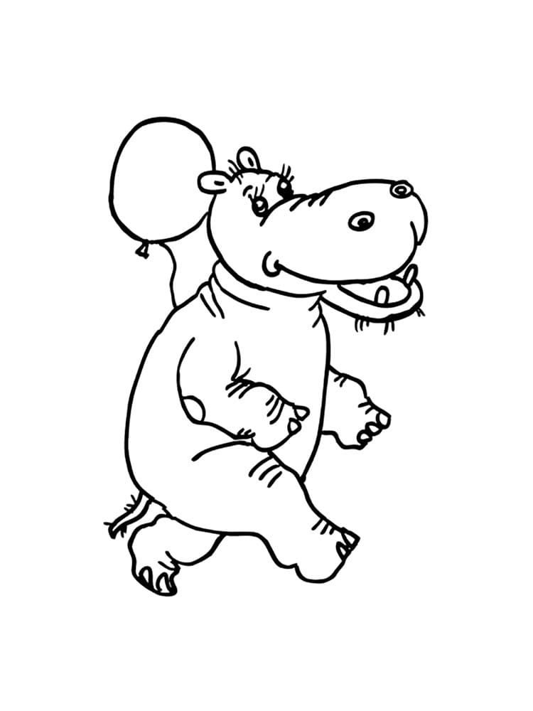 Nilpferd (4) ausmalbilder
