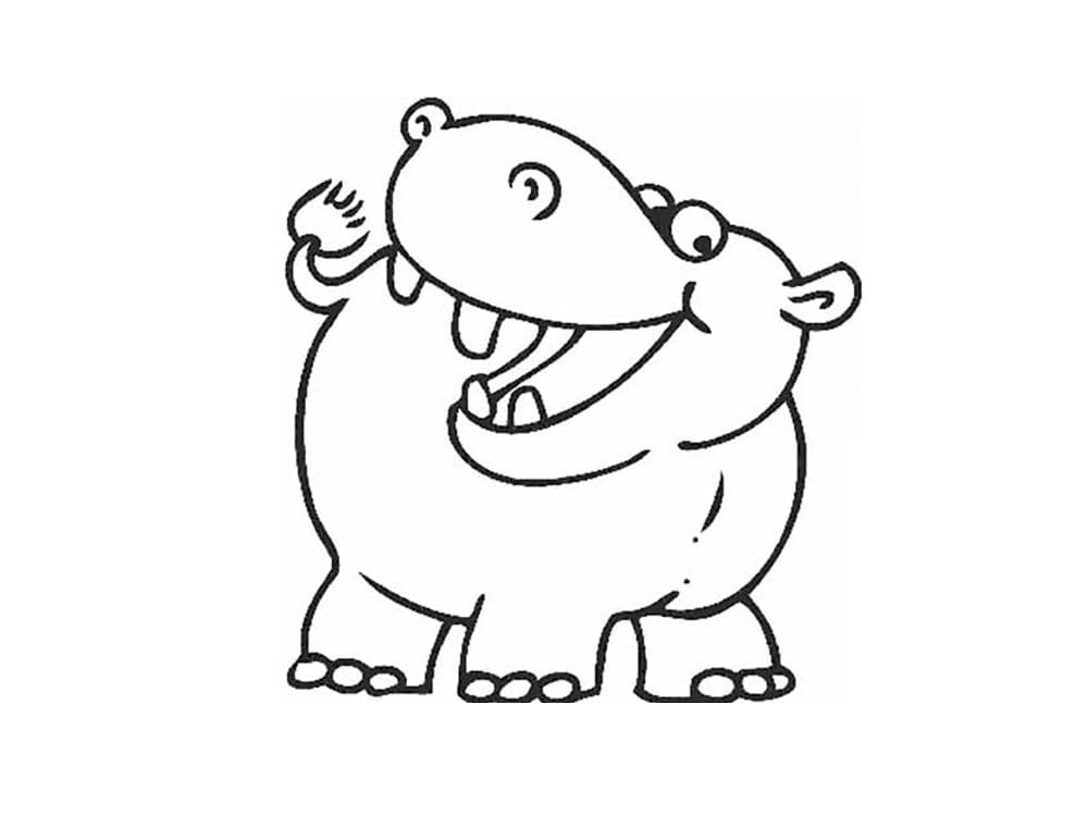 Nilpferd für Kinder ausmalbilder