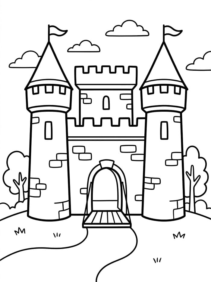 Normale Schloss ausmalbilder