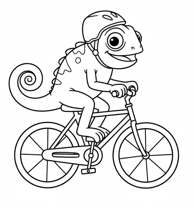Normales Chamäleon ausmalbilder