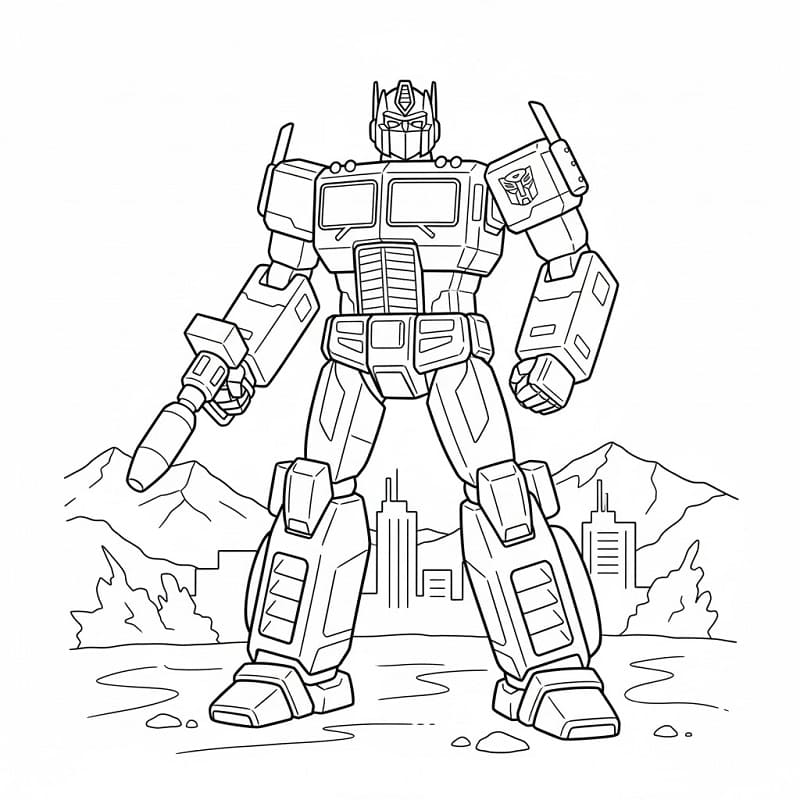 Optimus Prime ausdruckbar ausmalbilder