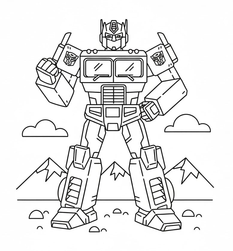 Optimus Prime gratis ausmalbilder