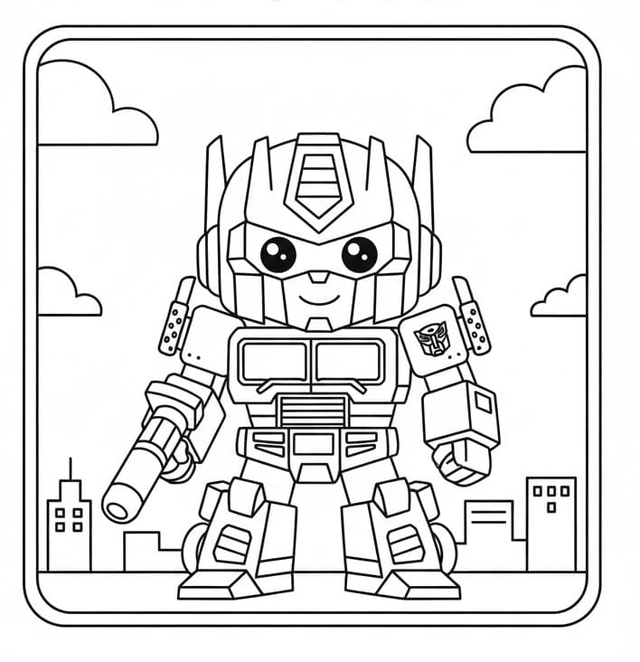 Optimus Prime kostenlos ausdruckbar ausmalbilder