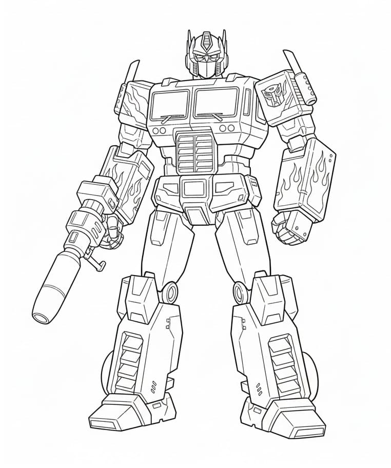Optimus Prime zum Ausdrucken ausmalbilder