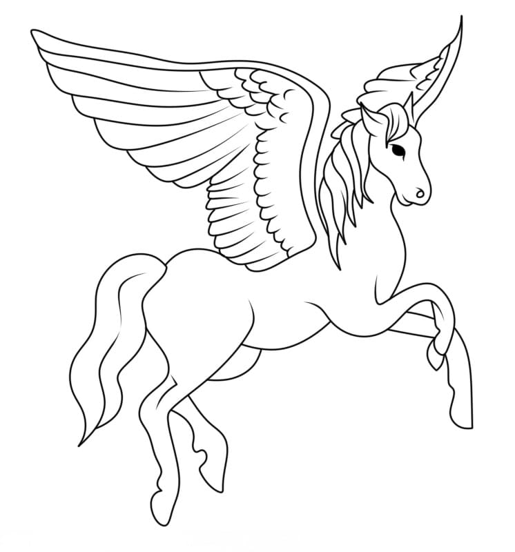 Pegasus ausdruckbar ausmalbilder