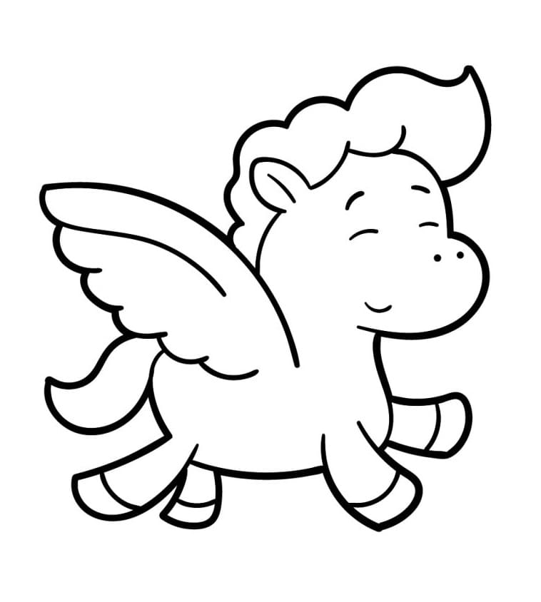 Pegasus für 1-jährige Kinder ausmalbilder