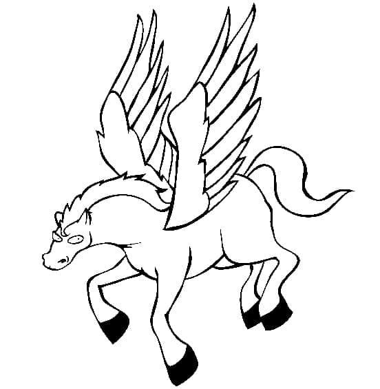 Pegasus für 3-jährige Kinder ausmalbilder
