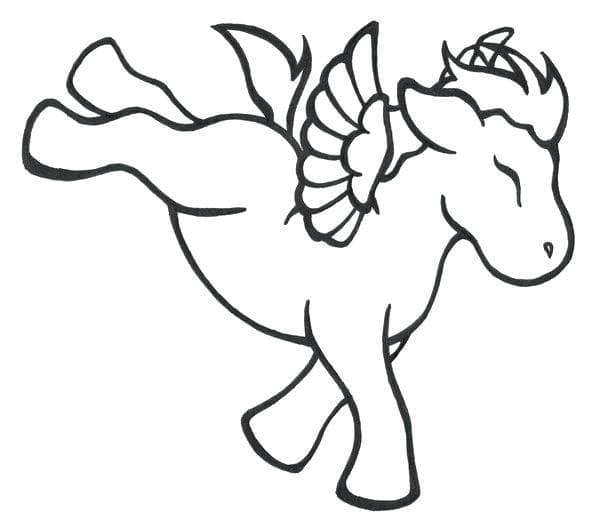 Pegasus für 4-jährige Kinder ausmalbilder