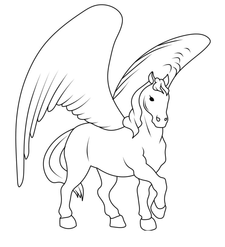Pegasus für Kinder ausmalbilder
