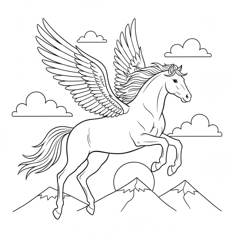 Pegasus gratis ausmalbilder
