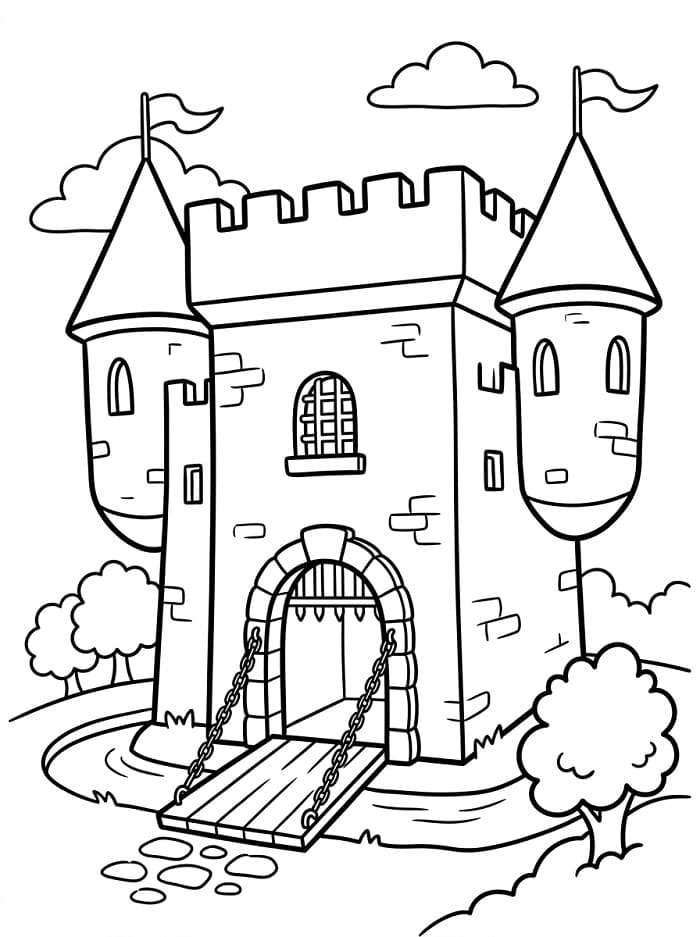 Perfekte Schloss ausmalbilder