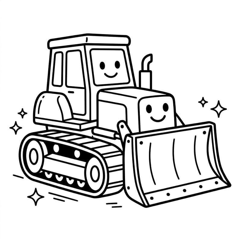 Perfekter Bulldozer ausmalbilder