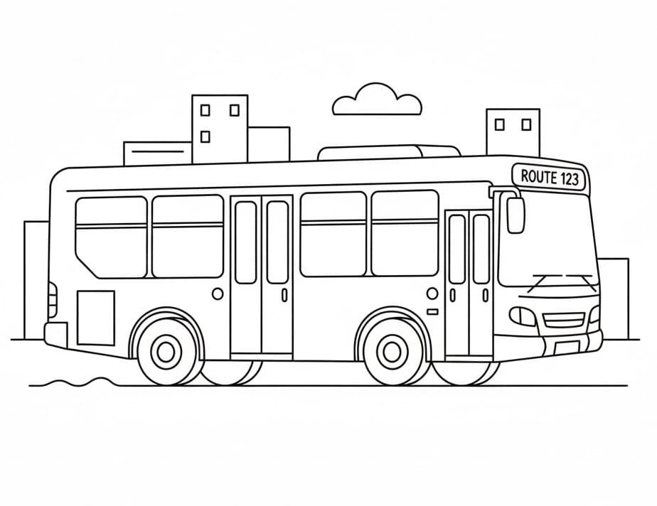 Perfekter Bus ausmalbilder